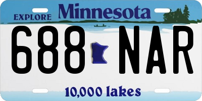 MN license plate 688NAR