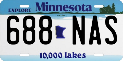 MN license plate 688NAS