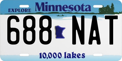 MN license plate 688NAT
