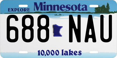 MN license plate 688NAU