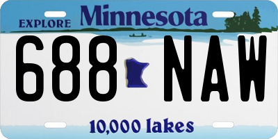 MN license plate 688NAW