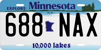 MN license plate 688NAX
