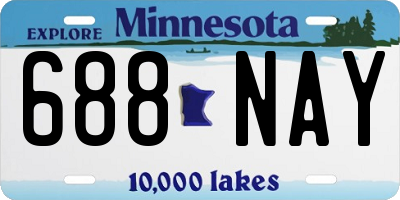 MN license plate 688NAY