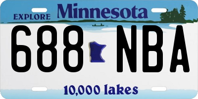MN license plate 688NBA