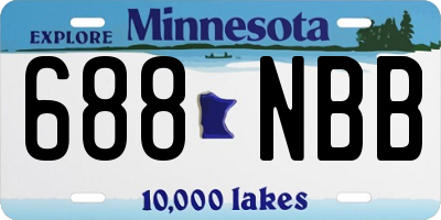 MN license plate 688NBB