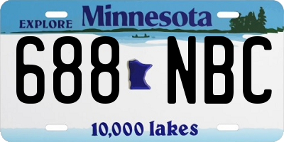 MN license plate 688NBC