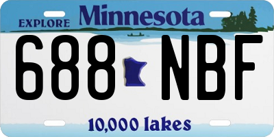 MN license plate 688NBF