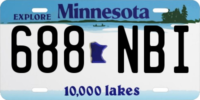MN license plate 688NBI