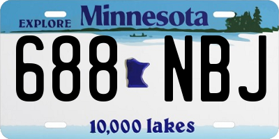 MN license plate 688NBJ