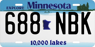 MN license plate 688NBK