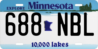 MN license plate 688NBL