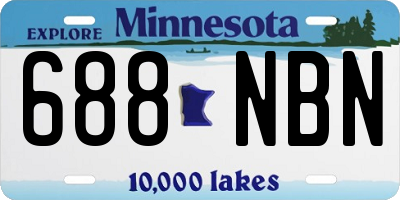 MN license plate 688NBN