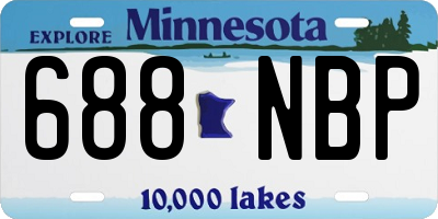 MN license plate 688NBP