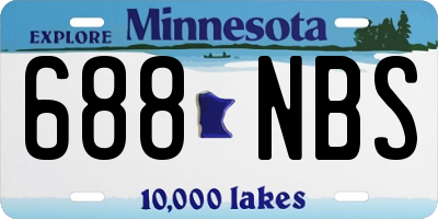 MN license plate 688NBS