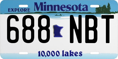 MN license plate 688NBT