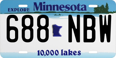 MN license plate 688NBW
