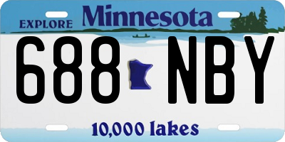 MN license plate 688NBY