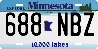 MN license plate 688NBZ
