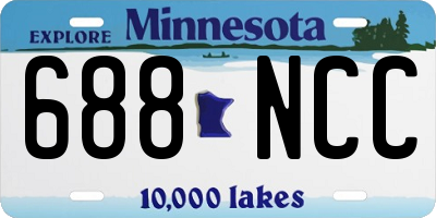 MN license plate 688NCC