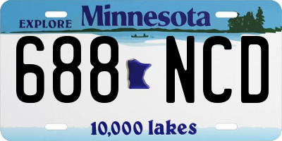 MN license plate 688NCD