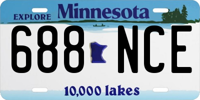 MN license plate 688NCE