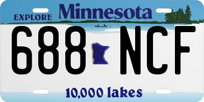 MN license plate 688NCF