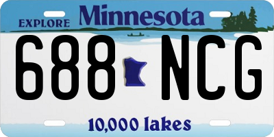 MN license plate 688NCG
