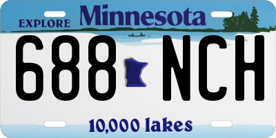 MN license plate 688NCH