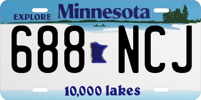 MN license plate 688NCJ