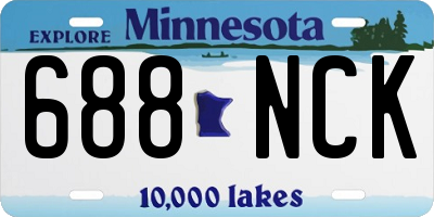MN license plate 688NCK