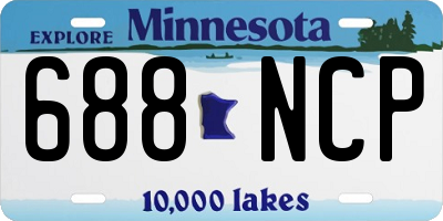 MN license plate 688NCP