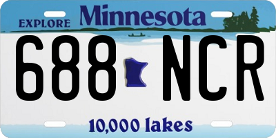 MN license plate 688NCR
