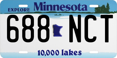 MN license plate 688NCT