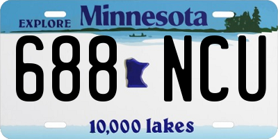 MN license plate 688NCU