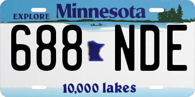 MN license plate 688NDE