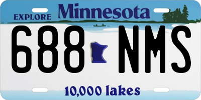 MN license plate 688NMS