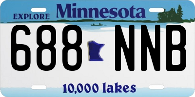 MN license plate 688NNB