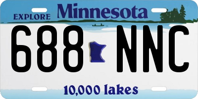 MN license plate 688NNC