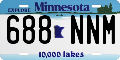 MN license plate 688NNM