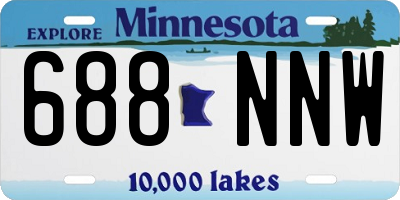 MN license plate 688NNW