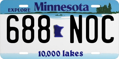 MN license plate 688NOC
