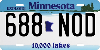 MN license plate 688NOD