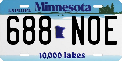MN license plate 688NOE