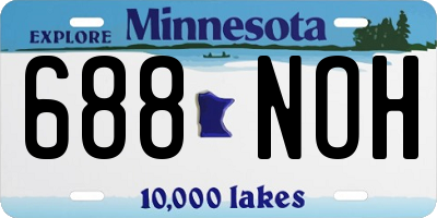 MN license plate 688NOH