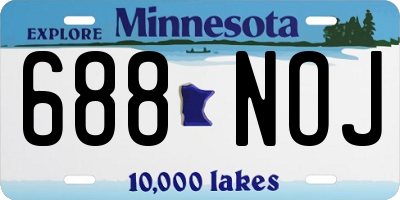 MN license plate 688NOJ
