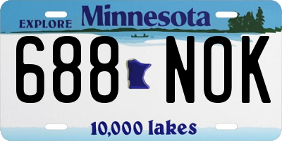 MN license plate 688NOK