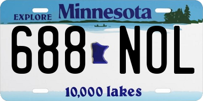 MN license plate 688NOL