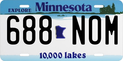 MN license plate 688NOM