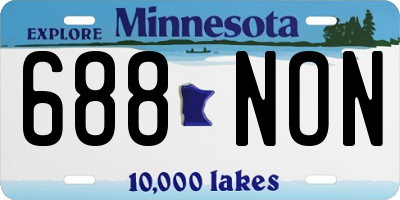 MN license plate 688NON