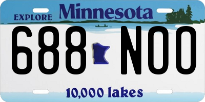 MN license plate 688NOO